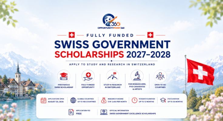 Fully Funded Swiss Government Scholarships